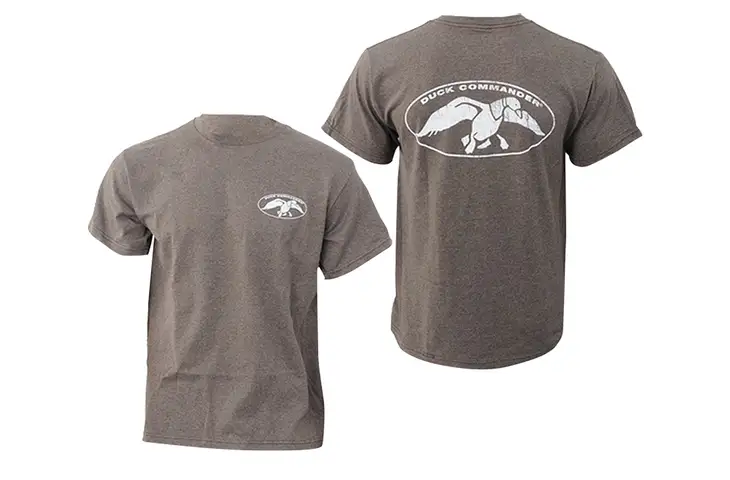 Duck Commander DCSHIRTCWL White Logo Charcoal T-Shirt Small Cotton DCSHIRTCWLS